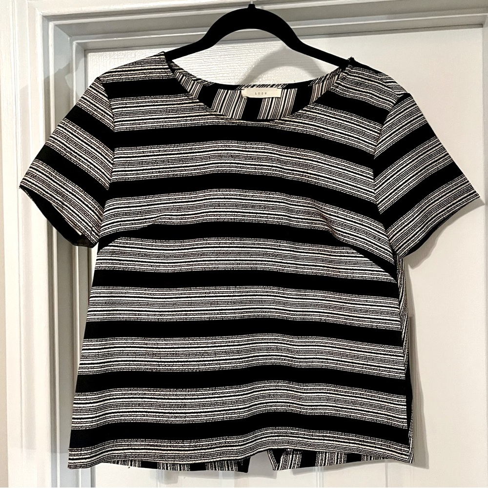 Short sleeve striped top